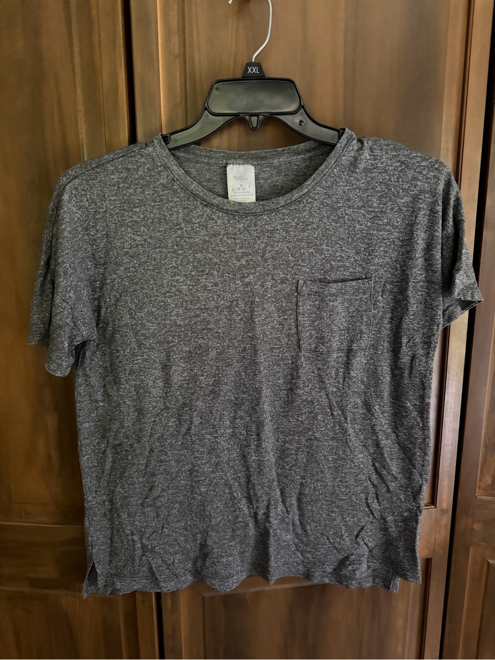 Secret Treasures Charcoal Heather Pocket Tee